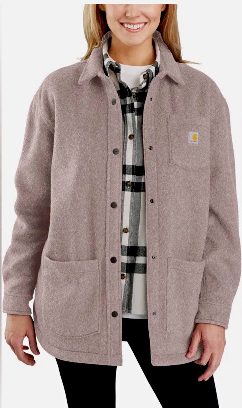 Carhartt Women’s light weight paddock | Button Front jacket | Mid-Length | L